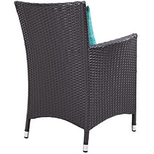 Modway Convene Collection 11-Piece Outdoor Patio Dining Set Espresso Turquoise