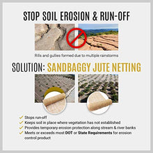 Sandbaggy Jute Netting Roll - 225 ft Length x 4 ft Width - Erosion Control (3 Rolls) Brown