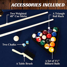 Barrington Billiards 5' Brooks Drop Pocket Table Black/Blue/Light Wood Grain