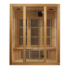 Maxxus Sauna Bellevue Edition 3 Person Low EMF FAR Infrared Carbon Canadian Hemlock