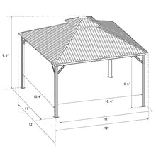 Kozyard Caesar 12'x12' Hardtop Gazebo Brown
