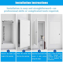 White Metal Access Panel Door in Hatch Cover for Gas, Water, Electricity - Durable Service Door with Lockable for Access Door 24"×36"/30"×20"/32"×48"(20x48in/51x122cm)
