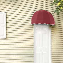 Awntech 3' Bostonian (40.5"-26.25"-20.25") Dome-Shaped Fixed Awning, Burgundy