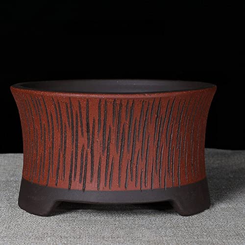 FAFACAI Plant Pots, Container Creative Orange Red Bark Plant Pot Ceramic Pots Planters with Drainage Hole, Flower Pots for Indoor Outdoor Plant, Great for Home Decor (Orange，red 31.5cm)