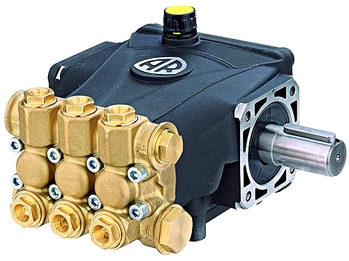 Annovi Reverberi RCA35G25N Solid Shaft N Version Replacement Commercial Pump. 2500 PSI, 3.5 GPM, 170 Bar, 1750 RPM, 24mm Solid Shaft, Forged Brass Head, Aluminum Connection Rods, Triplex Plunger Pump