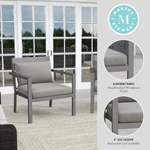 Martha Stewart Bedford Indoor/Outdoor Patio Accent Chairs, Gray, 2-Pack