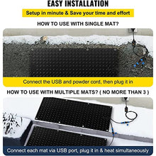 Snow Melting Mats for Stairs, Heated Outdoor Mats for Entrances 2In/H Melting Speed Melting Mats for Winter Snow Removal,20 * 30inch(50.8 * 76.2cm)