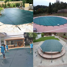 MZZKFC Customizable Size Swimming Pool Safety Cover, Extra Large Round Pools Leaf Cover 3-35ft, Heavy Duty Foldable Pool Protection Mesh for Home Garden Hotel(Green,10.7m-35 Foot)