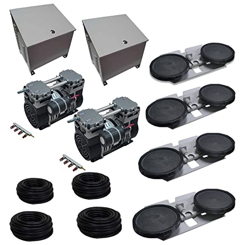 Pro Aeration MAX with Cabinets, Dual 1 HP, 5 Acres, 4 Diffusers, 400 Ft