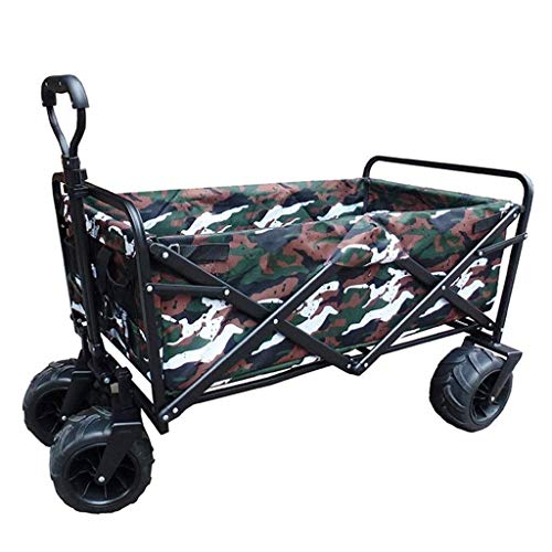 Garden Carts 4-Wheel Beach Wagon Folding Wagon Garden Cart Garden Trolley Heavy Duty Foldable Pull Wagon Hand Cart Folding Cart Wagon Truck Wheelbarrow (#3)