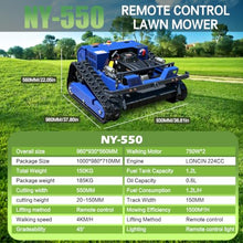 Petrol Remote Control Lawn Mower – 7.5HP, 800m Range, 55cm Cut, Electric Height Adjust, 45° Slope, Low-Noise Brushless – for Large Garden, Lawn, Slope – Durable All-Terrain Machine