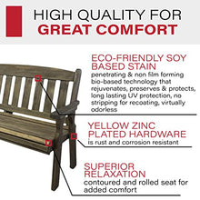 Amish Casual Outdoor Heavy Duty 800 LB Mission Pressure Treated Garden Bench(4 Foot, Dark Walnut Stain)