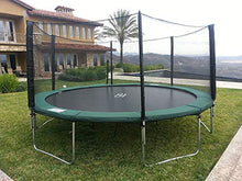 Galactic Xtreme 16ft Round Trampoline with Net Green Pad Black Mat