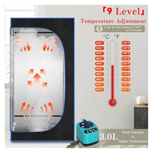 3 1100W Portable Folding Personal Steam Sauna Tent Set Remote Control