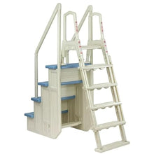 Pearl White w/Tranquil Blue Steps and Flip-Up Ladde for Aqua Select