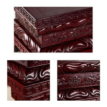 WOAITIANTIAN Vase Stand Square Mahogany Carving High Bonsai Base, Home Vase Fishbowl Display Stand(Large)