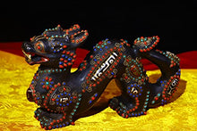 Generic Tibetan Temple Meteorite Dzi Beads Dragon Pair 10