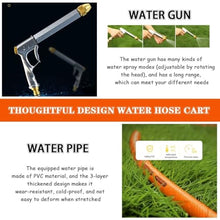 Wall Mounted Water Pipe Bracket for Hose Reel Truck, Portable Hose Reel for Household Floor Flushing Hose Truck, Sprinkler Tool (Hose Cart+30m Pipe)