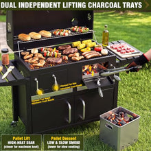 Bestfire 63" Oversized Charcoal Grill with Smoker, Large Outdoor BBQ
