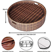 Floating Tray Luxury Floating Tray Table Bar - Floating Game or Card Table Tray for Pool - Rattan Wicker Serving Tray for Swimming Pool Dark Brown