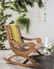 Safavieh Outdoor Collection Sonora Rocking Chair, Teak Brown