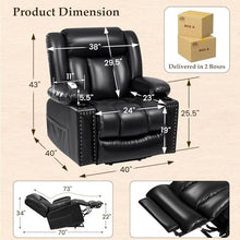 UOPYNE Large Wide Power Lift Recliner with Massage Heat & Extended Footrest