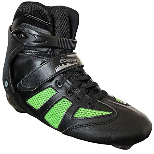 Atom Skates Pro Fitness 4x110 Outdoor Inline Skate Package Size 12 Green Wheels