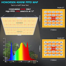 HONORSEN 4000W LED Grow Light Full Spectrum 5x5ft Coverage Remote Control Dimmable Grow Lamps with Timer Plant Light for Hydroponic Indoor Plants Veg and Flower (1276Pcs LEDs)