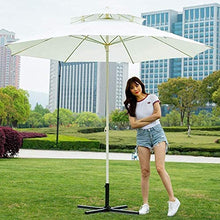 USZWBY Outdoor Garden Parasols Double Top Outdoor Parasol for Backyard,Poolside,Lawn and Garden-Umbrella Shades with Crank Lift,Waterproof UV Protection Without Base