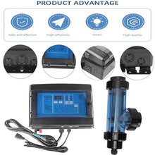 Salt Chlorine Generator,Saltwater Chlorinator,10g/H-50g/H Automatic Cleaning Salt Water Pool Chlorine Generator System, Pool Chlorine Generator Chlorinator for SPA Swimming Pool,10g/h