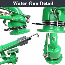 Lawn Sprinkler Spray with Bracket, Farm Irrigation Sprinkler On Tripod Base, 360 Adjustable Heavy-Duty Metal Impulse Large Area Sprinkler, 2" Lawn Sprinkler, for Farmland, Farm, Industrial Dust Remov