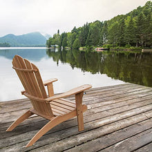 Cambridge Casual Lakeside Indonesian Teak Oversized Patio Adirondack Chair with Cup Holder, Set of 2 Adirondack Chairs, Weather-Resistant, Comfortable Set for Poolside, Fire Pit, Backyard