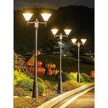 iumLeap Outdoor Solar Lamppostlight 2-Head Astreetlight Garden Exterior Path Pillarlamp Bollard Path Lamp Victorian Pillarpostlight Waterproof Ip65 Pillarlamp Mains Powered P(26cm*290cm)