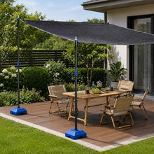 QHZYMX Canopy Support Poles 2-Pack Ground Sun Shade Poles, Windproof Shades Net Rods for Deck/Pool/Patio/Lawn, Multi-Purpose Hanging Rod Fit Lanterns/Flags(30kg/66lbs,L 16'(500cm))