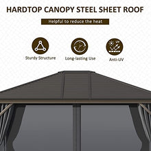 Outsunny 10' x 12' Hardtop Gazebo with Curtains and Netting Dark Gray