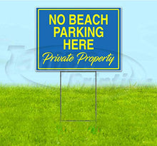 TampaPrinting No Beach Parking Here Yard Sign 18" X 24" with Metal Step Stake