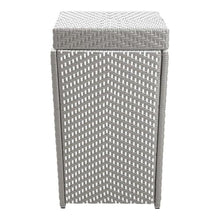 Furniture of America Azur Rattan 2-Piece Loveseat and Trash Can Set in Gray