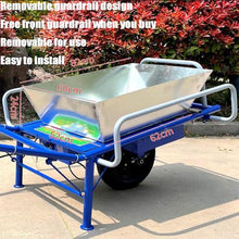 POLGDW Household Industrial Electric Small Cart, Cargo Outdoor Garden Cart, Heavy Duty 4 Wheels Platform Hand Cart Trolley, 400kg Load (A)