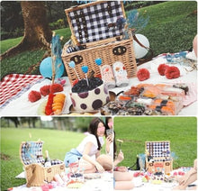 Storage Basket,Handmade Picnic 4 Person, Foldable basket-40x 28x23 cm