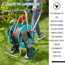 ZGLINMZ Flexible Hose Reel Mobile Garden Hose Cart, Garden Hose Reel, Garden Hose Reel with Wheels, Water Pipe Storage Rack (Hose Cart+40m Pipe)