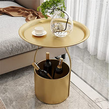NRFJFOP Living Room Corner Several Side Table Storage Small Coffee Round Simple Wrought Iron