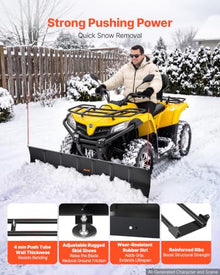 VEVOR Snow Plow Kit 60 in Universal Plow Attachment 3 Mount Options Black