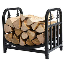 DJVHSRI Fireplace Screen Firewood Racks for Indoor/Outdoor, 17.7 Inch Wide Small Log Rack Brackets & Fireside Logs Holders, W/Pine Decorative Pattern,