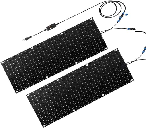 Snow and Ice Melting Mats - Roof and Valley Heater - Snow Melting Walkway Mat - Ice Dam Prevention - Non-Slip Heated Outdoor Mats - Melts 2 Inches of Snow per Hour - Tandem Connector (Color : 2PCS,