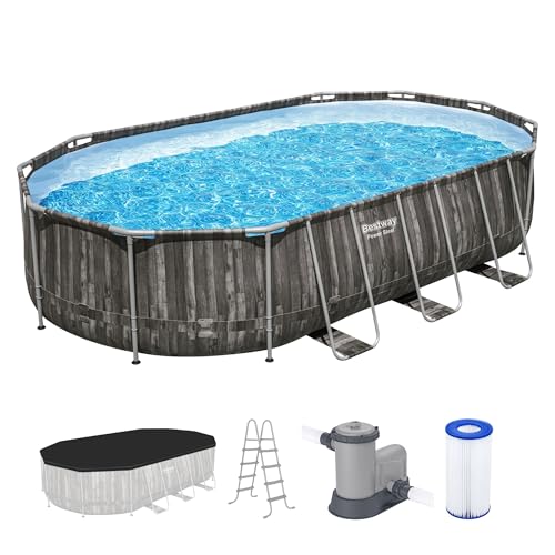 Bestway Power Steel 20’ x 12’ x 48” Above Ground Swimming Pool with Pump