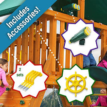 Best in Backyards Extreme Swing Set Jungle Gym Green & Yellow Components