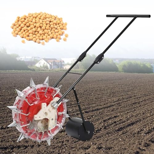 iumLeap Precision Garden Seeder, Manual Seed/Fertilizer Spreader, Easy Planting Tool for Lawn, Garden, 8Mouths
