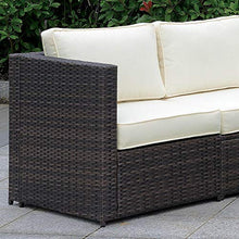Furniture of America Daley Rattan 4-Piece Patio Sofa Set in Brown and Beige