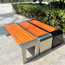VHDY85KA Park Black Stainless Steel Park Chair Outdoor Bench Bench Patio Neighborhood Leisure Seating Entryway(Small)