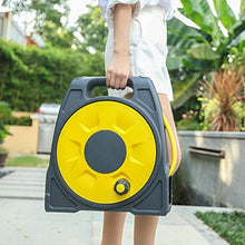 FENOKD Portable Hose Pipe Reel,Portable Retractable Garden Water Hose Reel Cart, Hideaway Hose Reel Box with Hose Includes Multifunction Spray Nozzle.with 20m Hose
